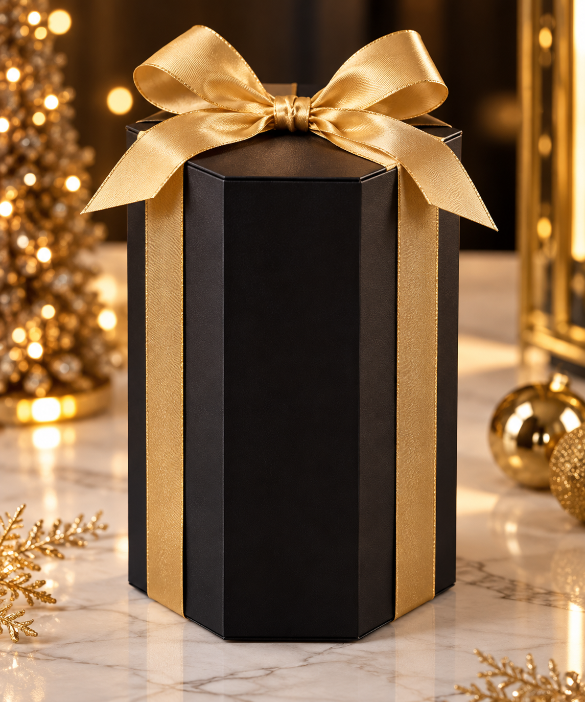 Satoshi Silk – Golden Snowflake Christmas Tree | Luxury Candle