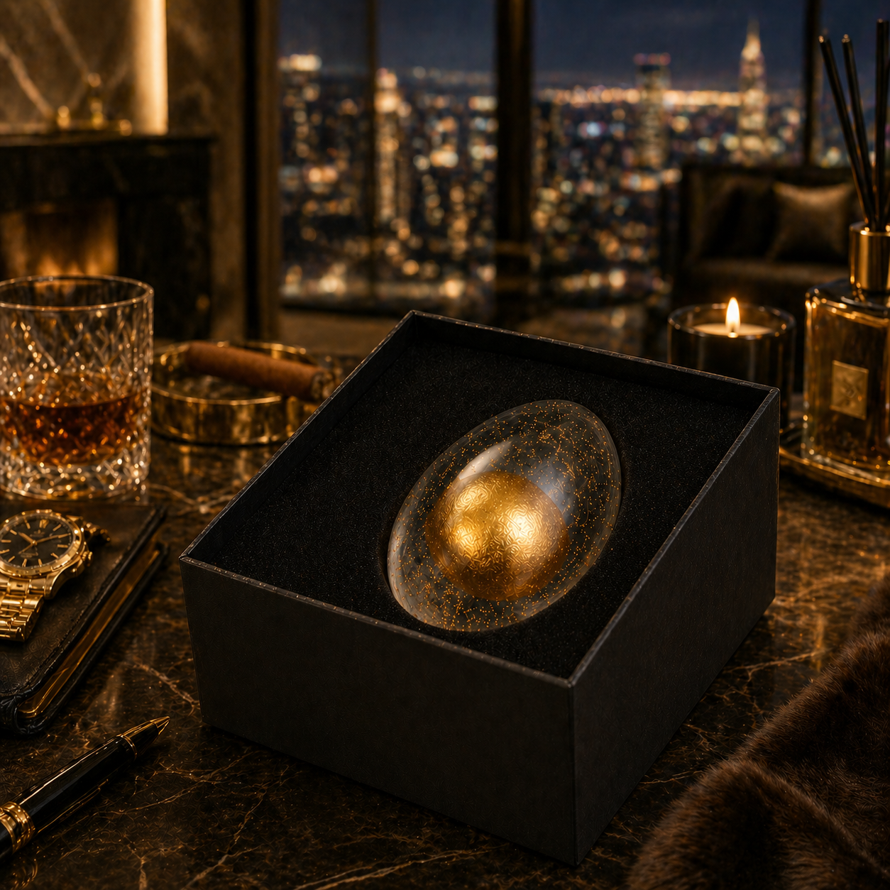 Luxury Golden Core EGG — With Real Gold