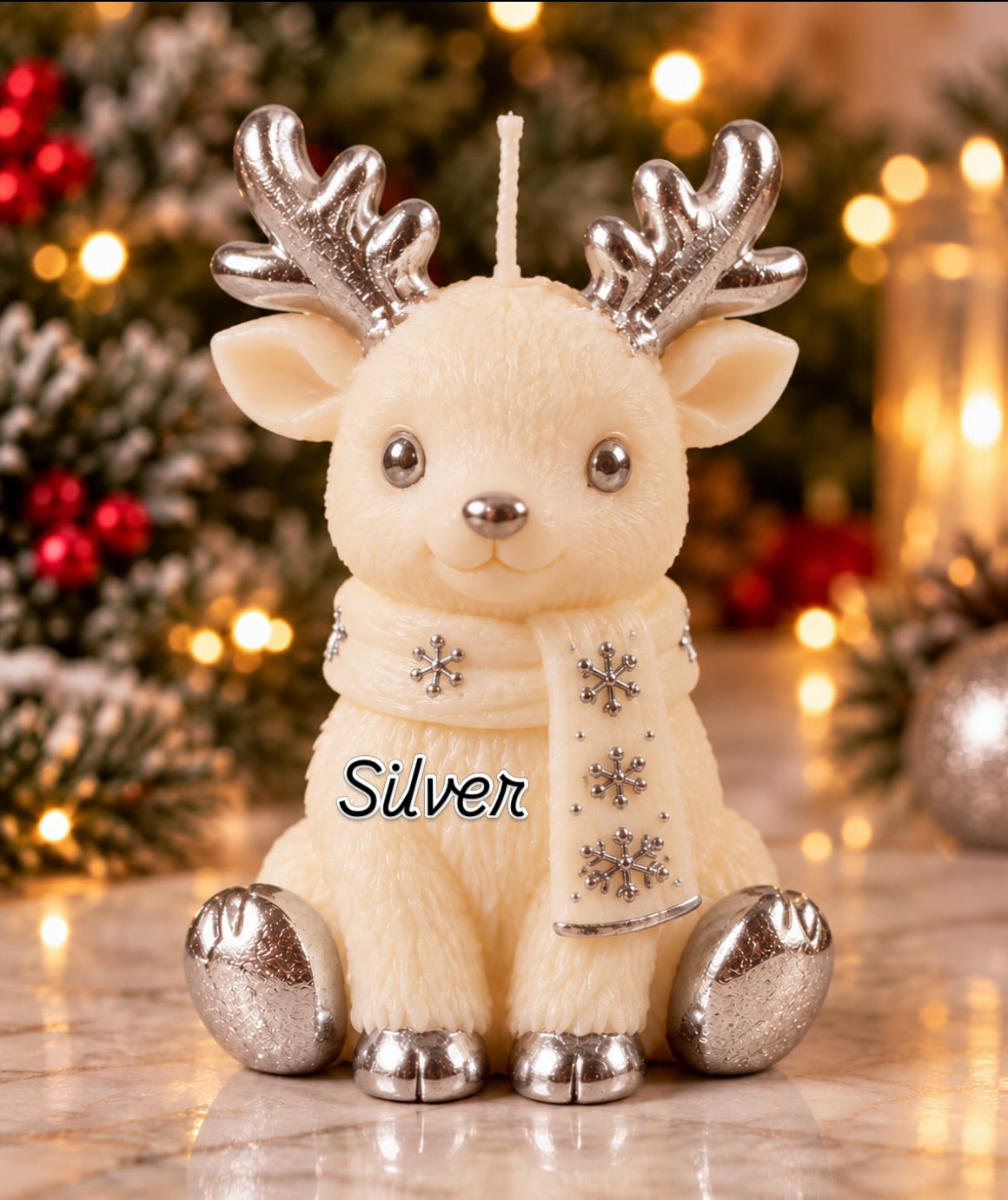 Luxury Christmas Reindeer Candle – Festive Elegance Collection